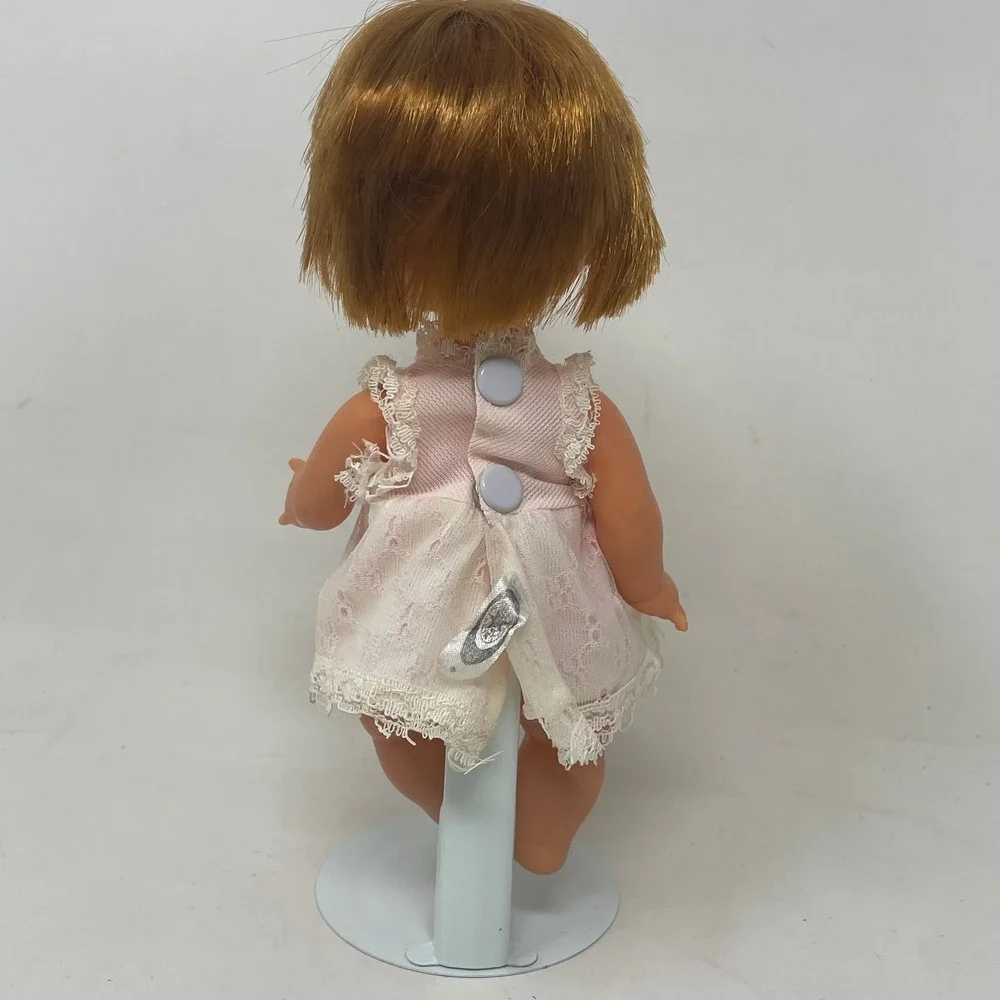 Playmates Vintage Baby Doll Pink Lace Dress Strawberry Blonde Hair